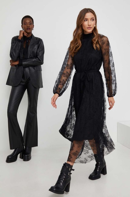 Φόρεμα Answear.LAB μακρύ μαύρο 35806.IKK