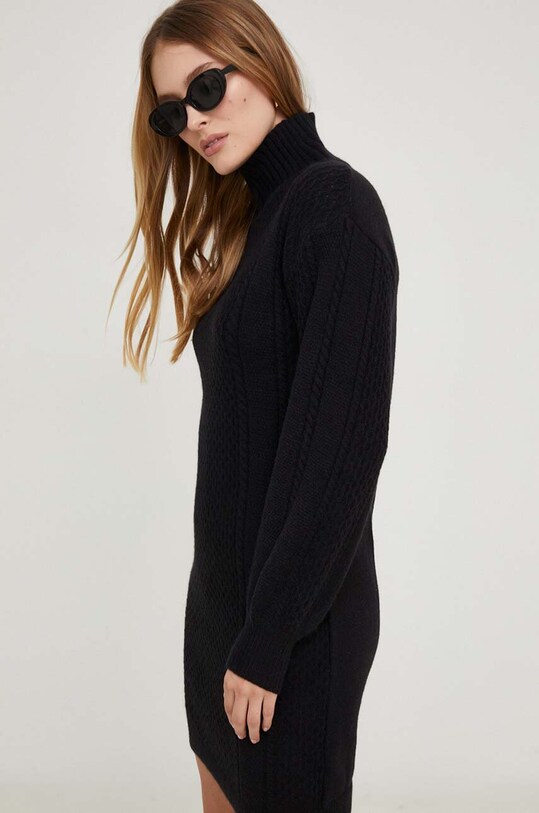Answear Lab rochie de cașmir negru cjf2303..FKK