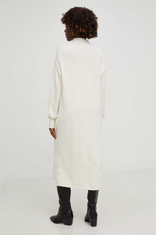 Answear Lab rochie din amestec de lână 8089.IWK bej WZ23