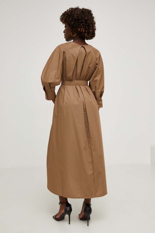 Odzież Answear.LAB sukienka bawełniana b9355.ikk beżowy