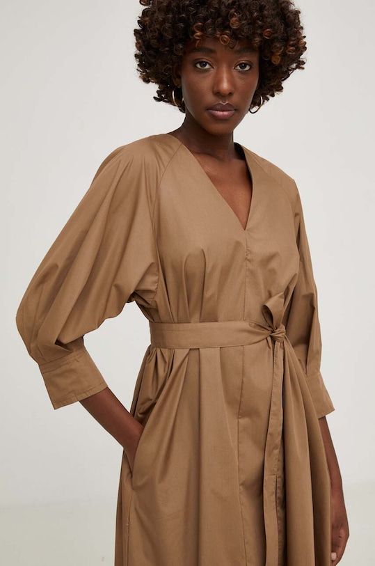 Answear.LAB sukienka bawełniana b9355.ikk beżowy