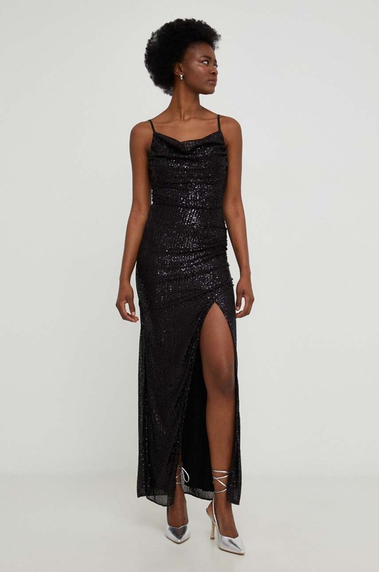 Šaty Answear.LAB nášivka černá 6981.iw