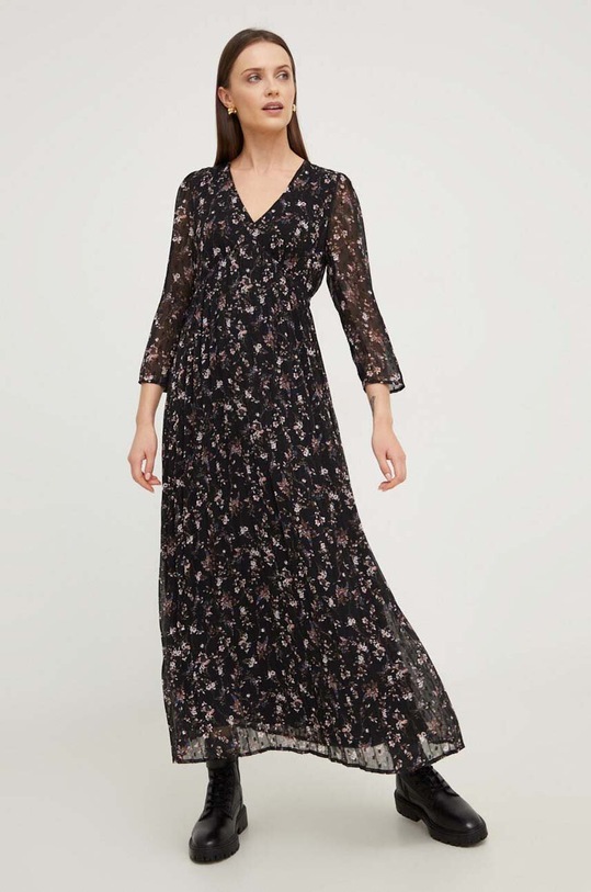 Answear Lab sukienka trzy czwarte czarny mj79547.FKK