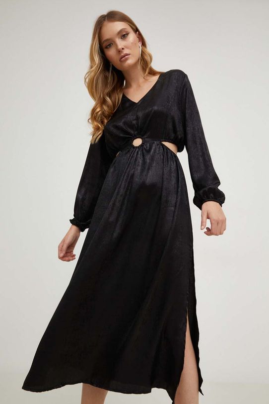 Haljina Answear Lab dugi crna 12r579.FKK