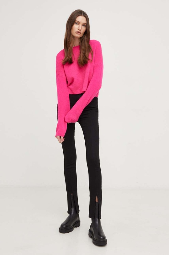 Answear Lab pulover de lana X limited collection NO SHAME 7190.fdb roz WZ23