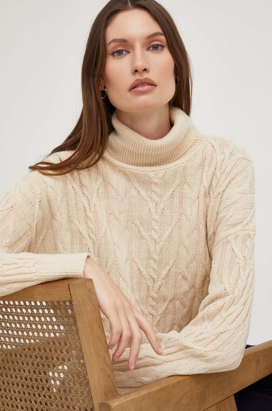 Svetr Answear.LAB rolák béžová KD227.HWK