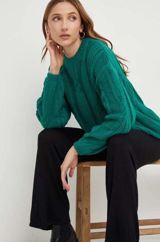 Answear Lab sweter PE317.HWK zielony WZ23