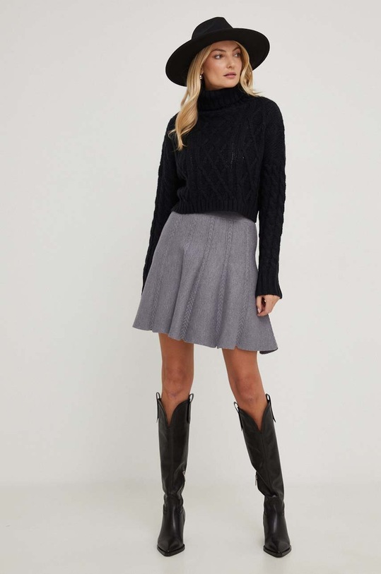 Answear Lab sweter z wełną 2364.FWK czarny WZ23