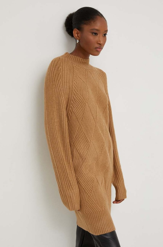 Vlněný svetr Answear.LAB DH2209.HKK hnědá WZ23