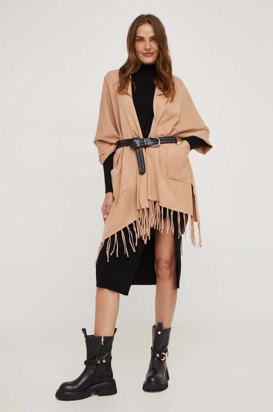 Answear Lab poncho pozostałe beżowy B82902.HWK