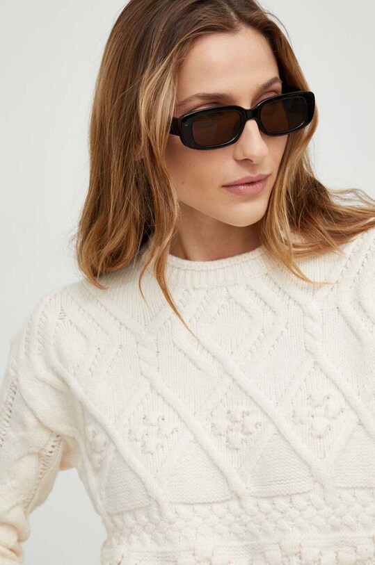 Answear Lab sweter z wełną beżowy 5591.IKK