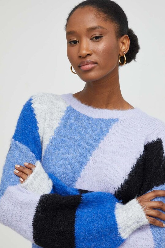 Answear Lab sweter z wełną niebieski a8289.fkk