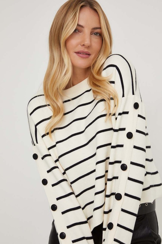 Pulover Answear.LAB okrugli bijela Z18207.HH