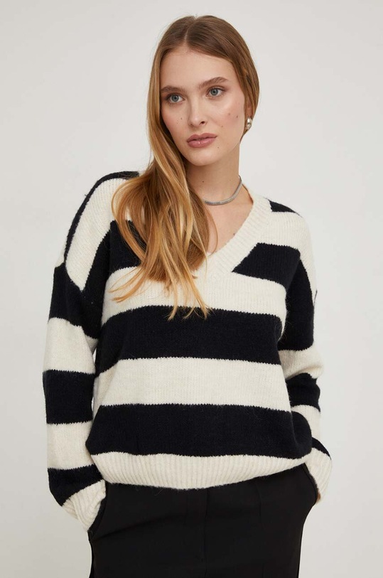 Answear Lab sweter z wełną YHC340B.hjs czarny WZ23