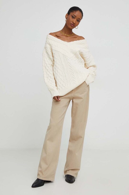 Svetr Answear.LAB sw033.iw bílá WZ23