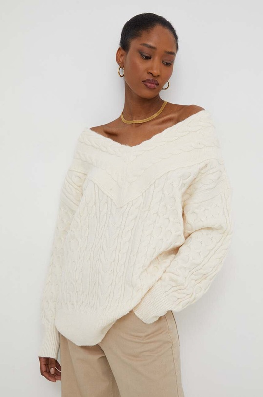 Svetr Answear.LAB bílá sw033.iw