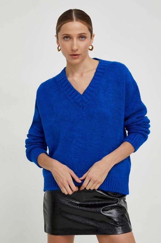 Answear Lab sweter z wełną 3923.TWK niebieski WZ23