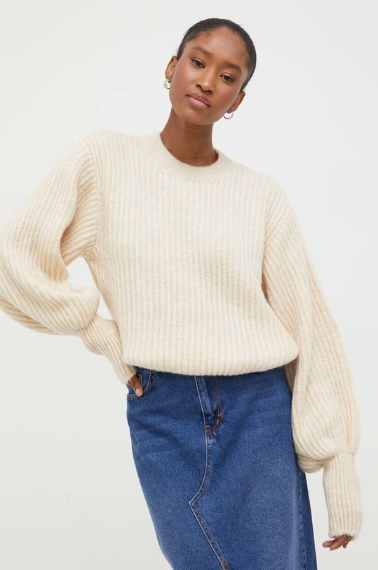 Pulover Answear.LAB okrugli bež 190617.TWK