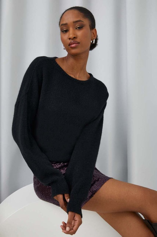 Vuneni pulover Answear.LAB 7195.fh crna WZ23