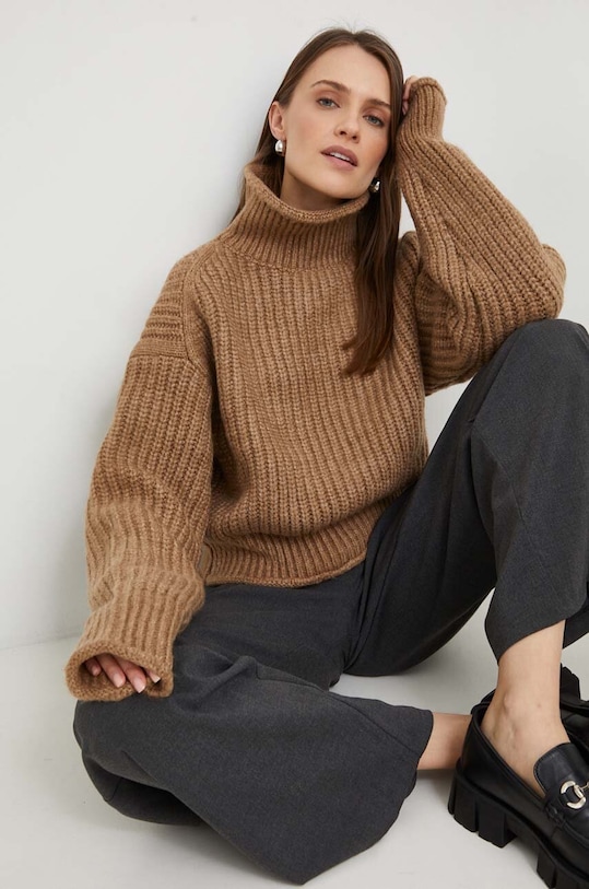 Pulover Answear.LAB debela smeđa 2419008.IWK