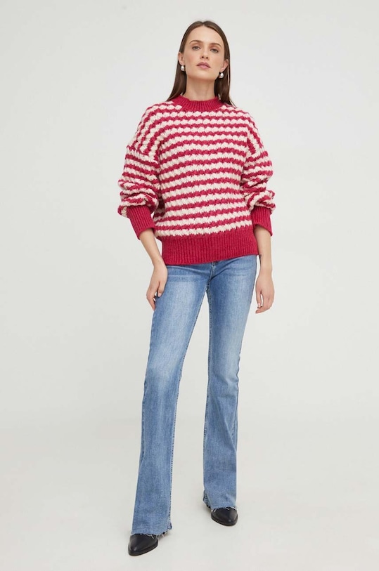 Answear.LAB sweter 227021.sw.TWK różowy WZ23