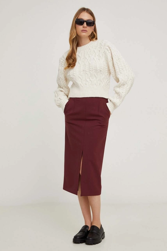 Answear Lab sweter z wełną 3931.TWK beżowy WZ23