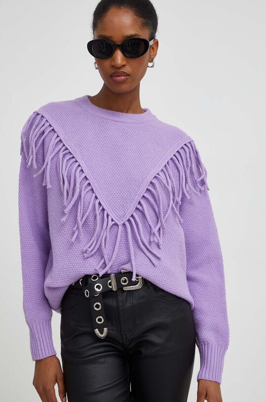 Answear Lab sweter fioletowy m596.fh