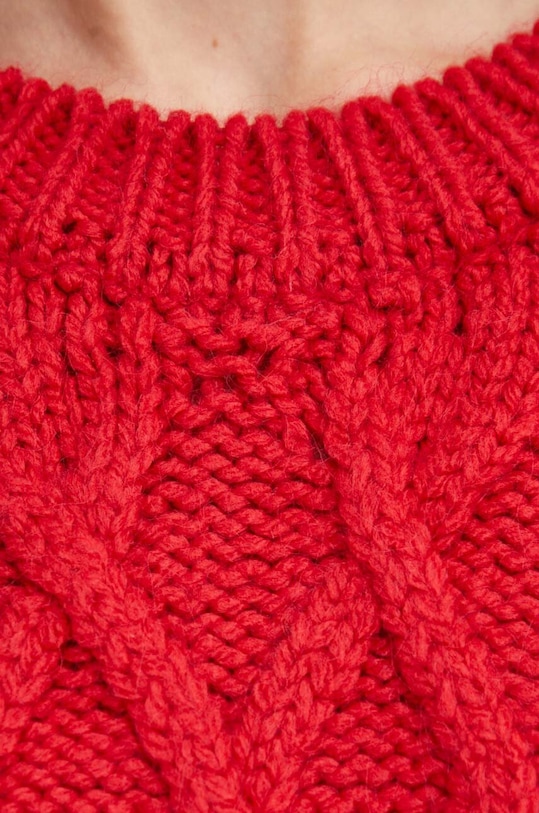 Vlnený sveter Answear Lab 30060.TWK červená