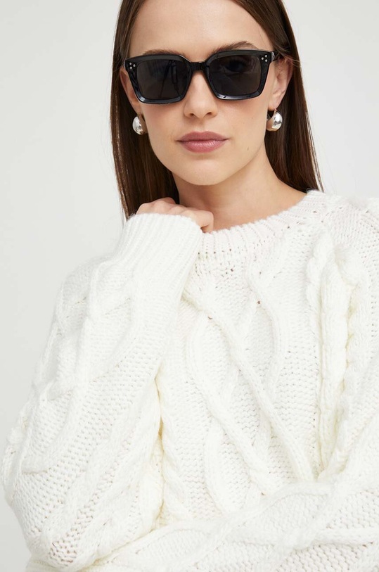 Answear Lab sweter z wełną beżowy 30060.TWK