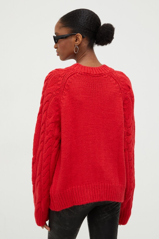 Odzież Answear Lab sweter z wełną 30063.TWK czerwony