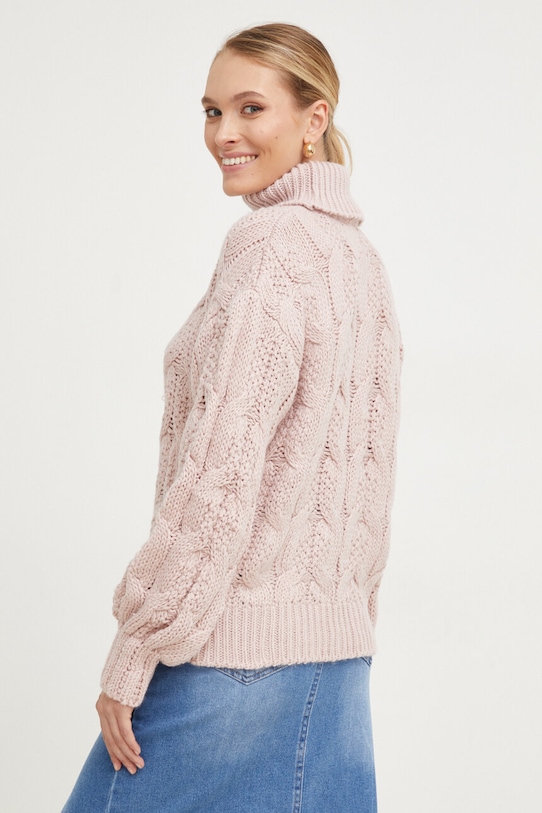 Odzież Answear Lab sweter z wełną 3570.TWK różowy
