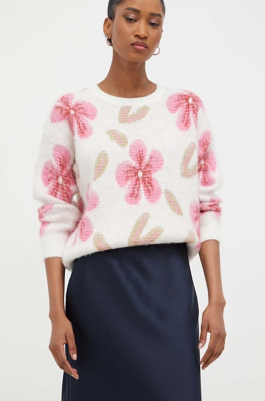 Answear Lab pulover de lana alb p832.FKK