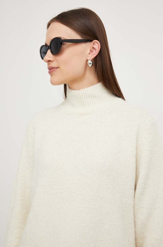 Vlnený sveter Answear Lab béžová YHC7807.HWK