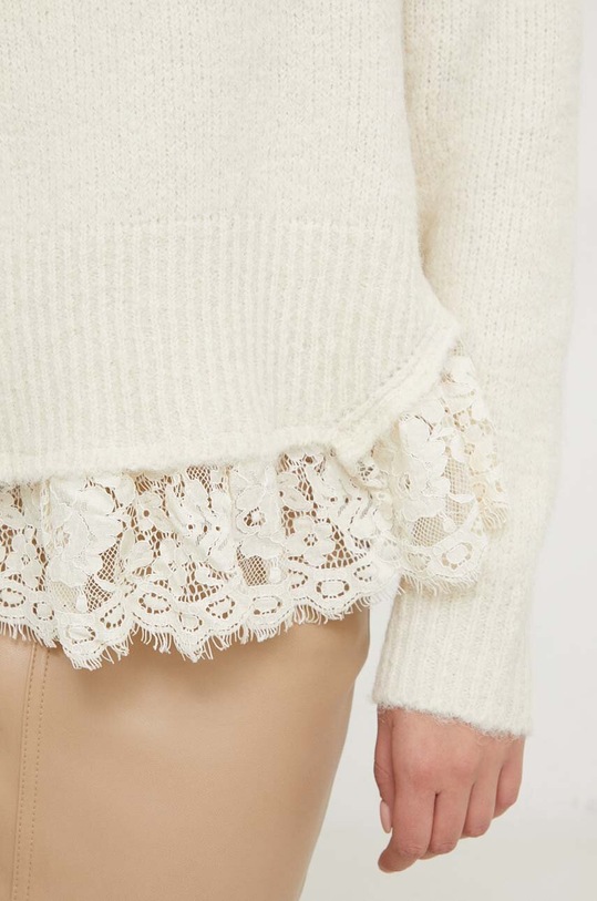 Vlnený sveter Answear Lab YHC7807.HWK béžová