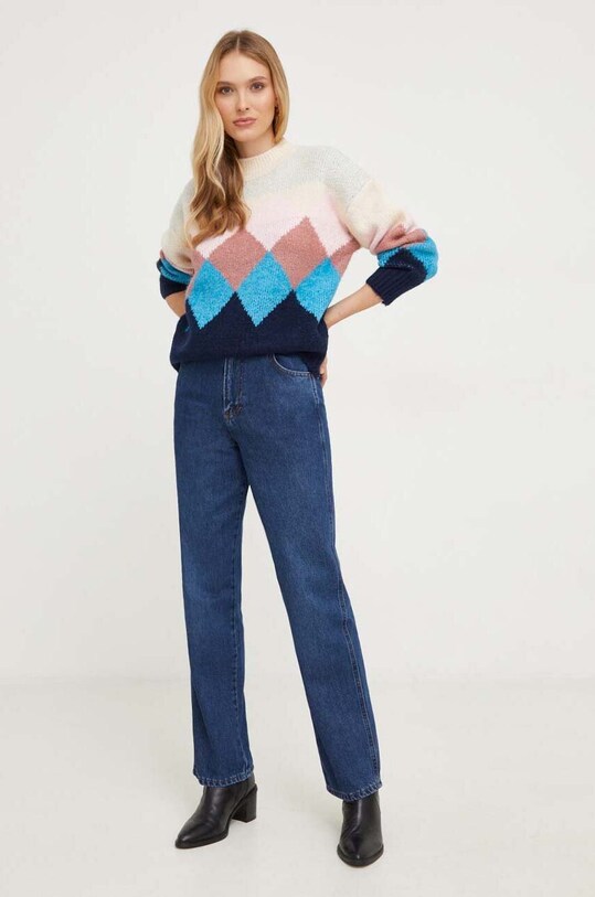 Answear Lab sweter B40.HWK niebieski WZ23