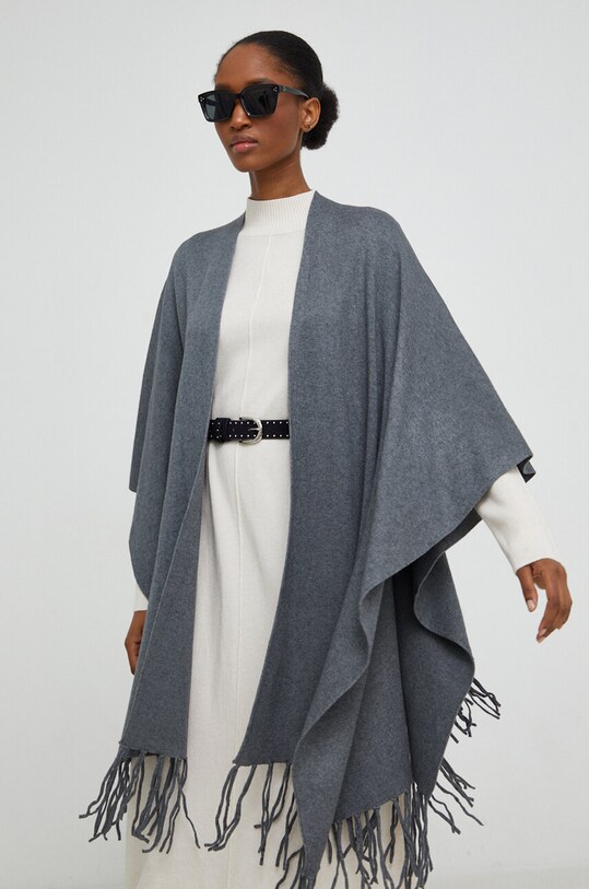 Answear Lab poncho pozostałe szary 13275.HWK