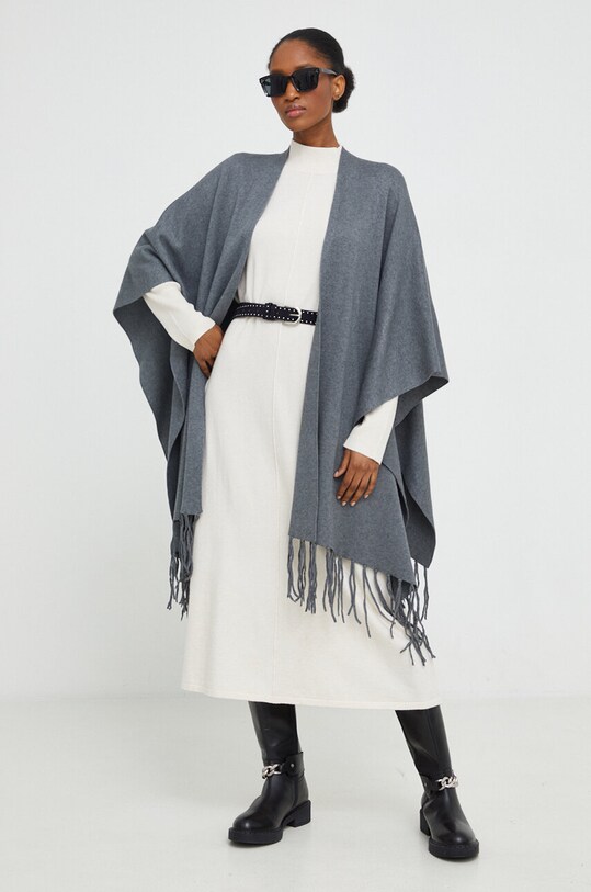 Answear Lab poncho 13275.HWK szary WZ23