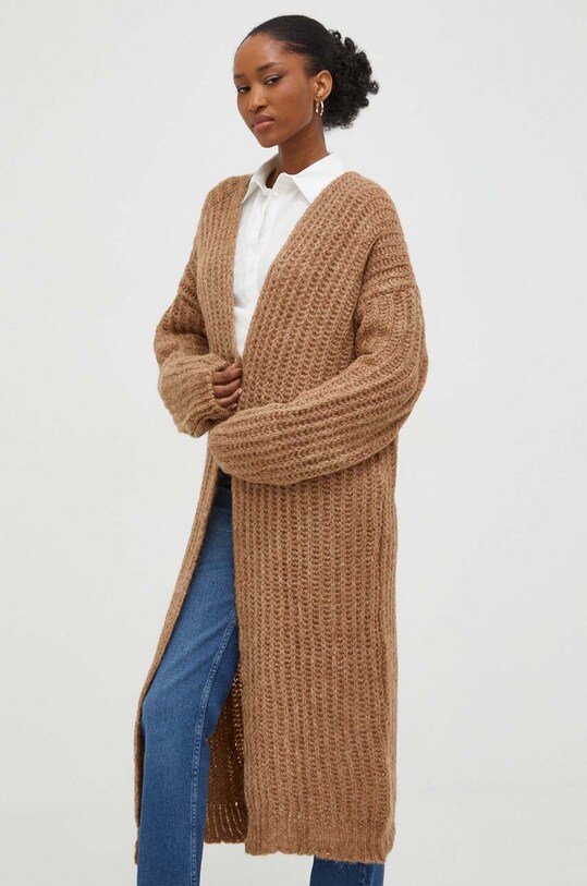 Kardigan Answear.LAB středně silná hnědá TT4078Z.tjs