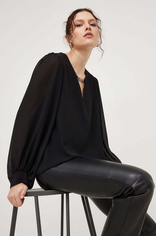 Answear Lab bluzka casual czarny NV3276IT003.gdb