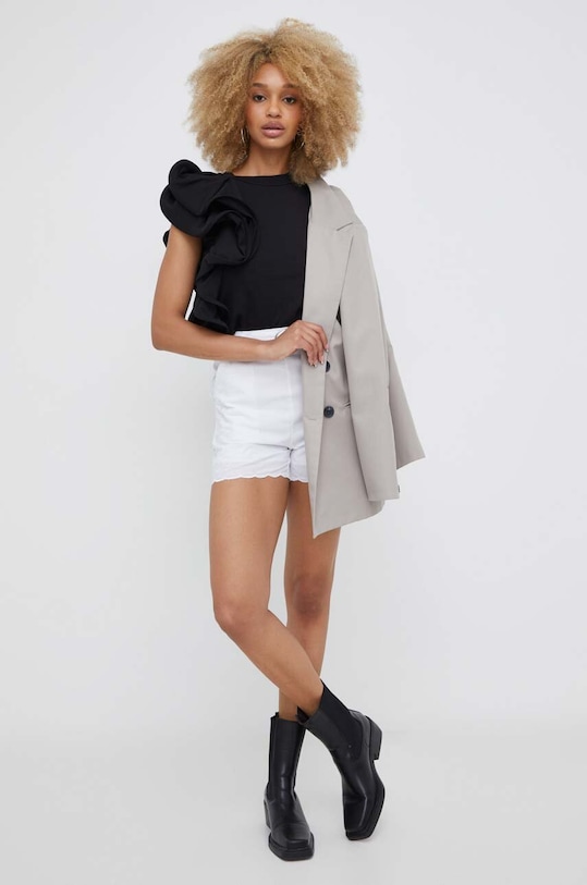 Βαμβακερό σορτσάκι Answear.LAB cp704.KK λευκό WZ23