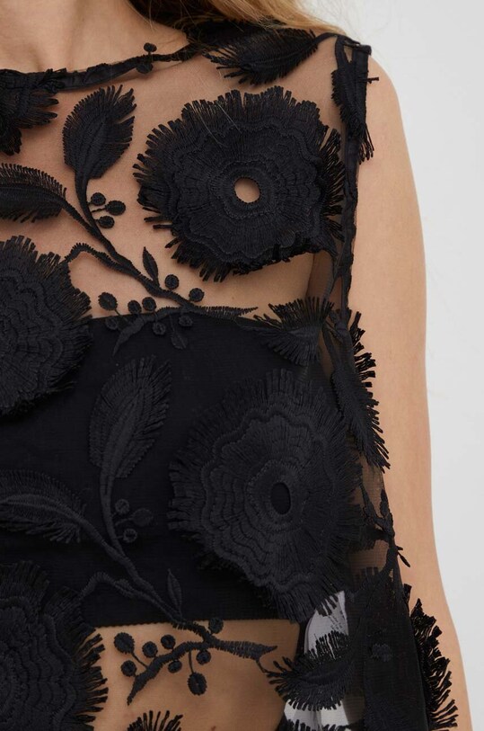 Answear Lab top X kolekcja limitowana BE SHERO 18935.KK czarny