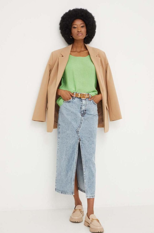 Tričko Answear.LAB 23396.1WK zelená WZ23