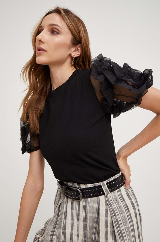 Answear Lab t-shirt p.133.2.idb czarny