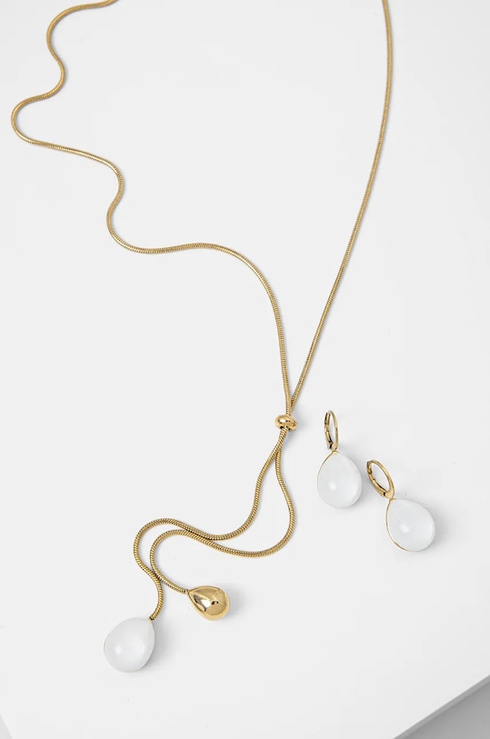 Кольє і сережки Answear.LAB Gift Box білий ZO9412E.ZO9413N.HLK