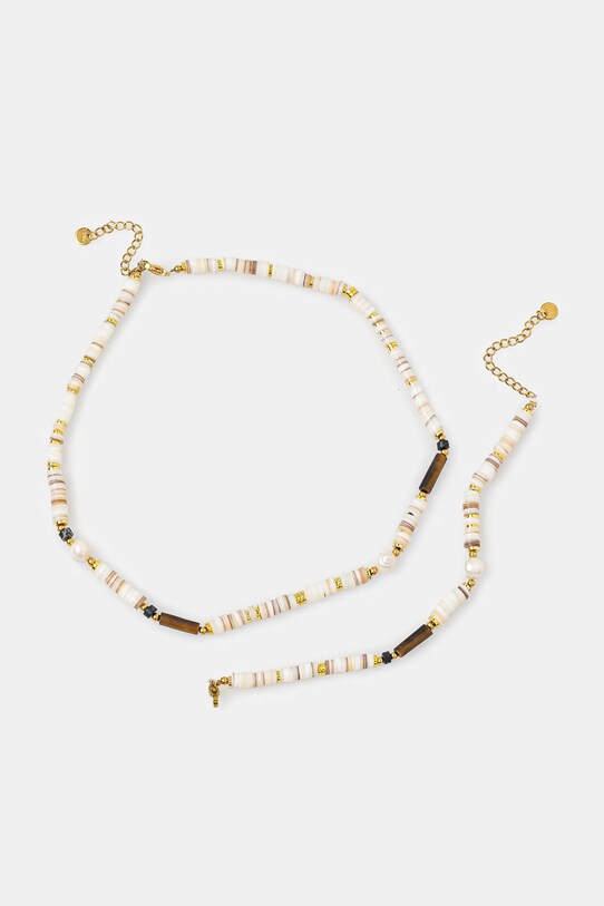 Answear.LAB naszyjnik i bransoletka Gift Box beżowy 1025.CMS