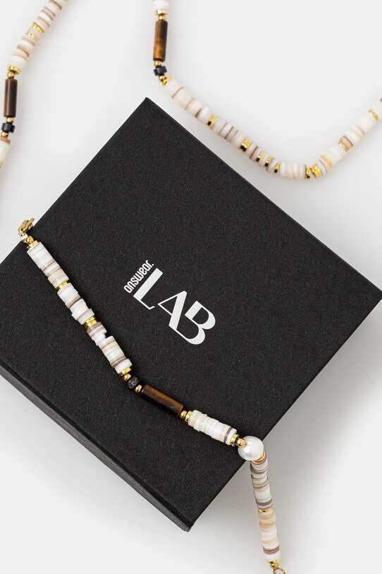 Answear.LAB naszyjnik i bransoletka beżowy 1025.CMS