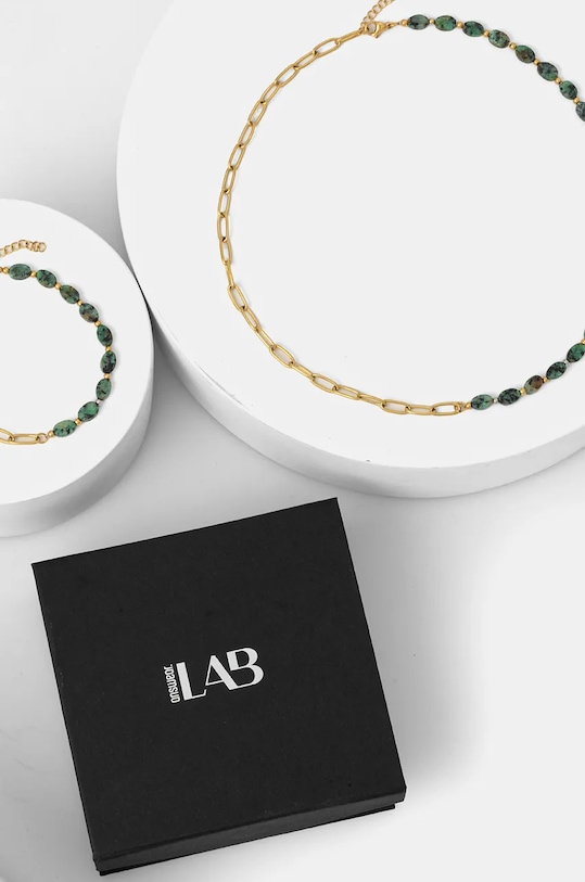 Náhrdelník a náramok Answear.LAB ostatné zelená 22091.22090.FLK
