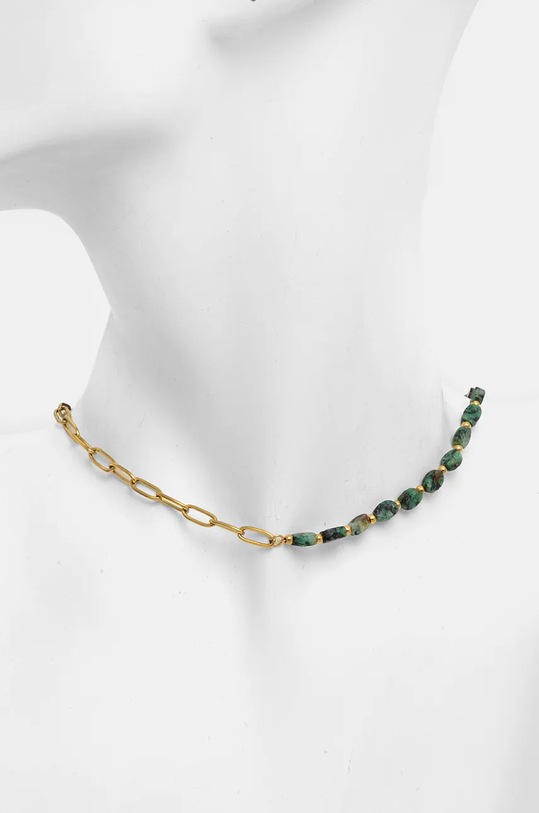 Náhrdelník a náramok Answear.LAB 22091.22090.FLK zelená