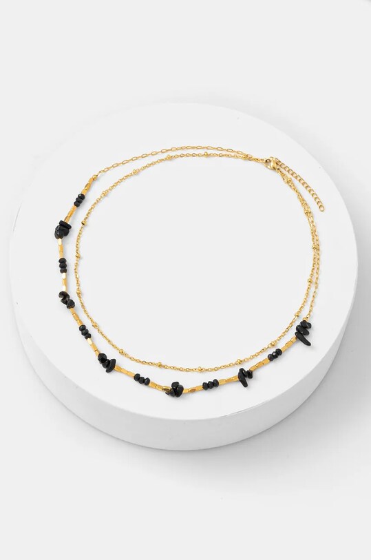 Answear.LAB naszyjnik i bransoletki 22025.22026.FLK czarny WZ24