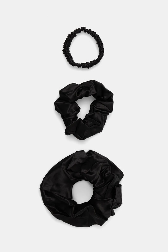 Answear Lab bandă de păr de mătase 3-pack negru 10223.CMS